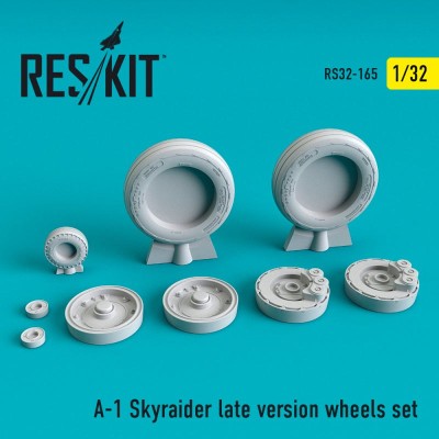 Reskit RS32-0165 A-1 Skyraider late version wheels set Zoukei Mura, Trumpeter 1/32