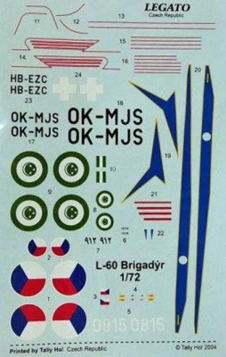 AZ Model A7019 Decal for L-60 Brigadyr 1/72