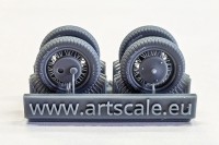 Art Scale 200-A35002 Zundap KS 750 wheels and cylinders 1/35