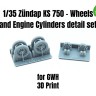 Art Scale 200-A35002 Zundap KS 750 wheels and cylinders 1/35