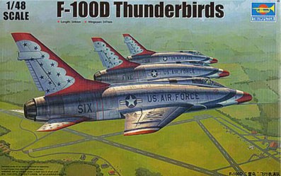 Trumpeter 02822 Самолет F-100D в окраске &quot;Тандербирда&quot; 1/48