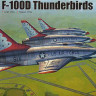 Trumpeter 02822 Самолет F-100D в окраске "Тандербирда" 1/48
