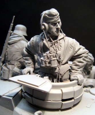 Jeffchiu's Miniatures JS120058 Танкист вермахта в зимне парке, бюст 120 мм