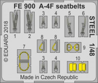 Eduard FE900 A-4F seatbelts STEEL 1/48