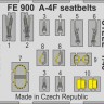 Eduard FE900 A-4F seatbelts STEEL 1/48