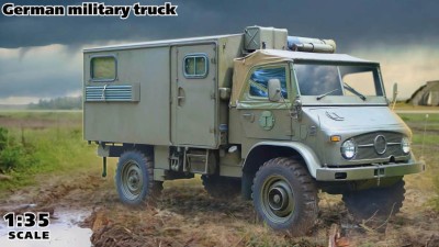 ICM 35136 UNIMOG S404 w/ box body German military truck 1/35