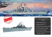 Very Fire VF700907 Американский тяжёлый крейсер СА-134 «Des Moines» 1/700
