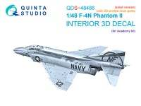 Quinta studio QDS+48486 F-4N Phantom II (Academy) (малая версия) 3D Декаль интерьера 1/48