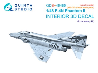 Quinta studio QDS+48486 F-4N Phantom II (Academy) (малая версия) 3D Декаль интерьера 1/48
