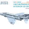 Quinta studio QDS+48486 F-4N Phantom II (Academy) (малая версия) 3D Декаль интерьера 1/48