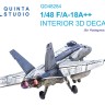 Quinta Studio QD48284 F/A-18A++ (Hasegawa) 3D Декаль интерьера кабины 1/48