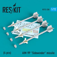 Reskit RS72-0238 AIM-9P Sidewinder missile (4 pcs.) 1/72