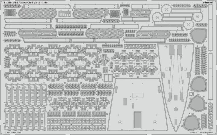 Eduard 53289 USS Alaska CB-1 part 1 (HOBBYB) 1/350