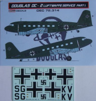 Kora Model DEC72314 Douglas DC-2 Luftwaffe (MPM) Part I. декали декали 1/72