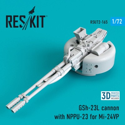 Reskit RSU72-0165 GSh-23L cannon with NPPU-23 for Mi-24VP Zvezda 1/72