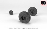 Armory ARAW48330 Boeing/Hughes AH-64 Apache wheels with weighted tires/tyres, smooth hubs 1/48