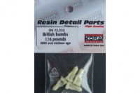 Kora Model DS72222 British bombs - 116 pounds (4 pcs.) WWI 1/72