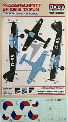 Kora Model NDT32027 Bf 108B Taifun Czechoslovak Air Force декали 1/32
