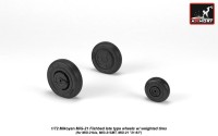 Armory ARAW72050 Mikoyan MiG-21 Fishbed wheels with weighted tires/tyres, late for MiG-21bis, MiG-21SMT, MiG-21 "21-93" 1/72