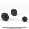 Armory ARAW72050 Mikoyan MiG-21 Fishbed wheels with weighted tires/tyres, late for MiG-21bis, MiG-21SMT, MiG-21 "21-93" 1/72