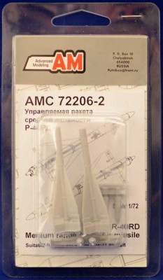 Advanced Modeling AMC 72206-2 R-40RD Medium range Air-to-Air missile (2pcs) 1/72