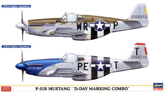 Hasegawa 02054 P-51B Mustang "D-Day Marking Combo" 1/72