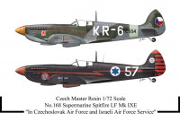 CZECHMASTER CMR-72168 1/72 S. Spitfire F Mk.IXE in CzAF/IAF Service