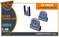 Clear Prop CPA48112 Bf-109E wheels set (WINGSY) 1/48