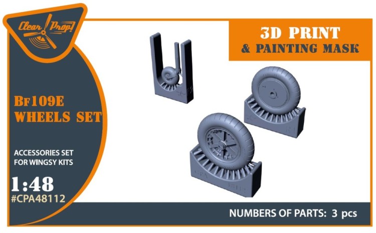 Clear Prop CPA48112 Bf-109E wheels set (WINGSY) 1/48