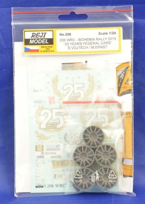 Reji Model 206 Transkit Peugeot 206 WRC 25 yrs Federal Cars 1/24