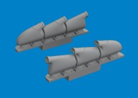 Eduard 672408 BRASSIN Spitfire Mk.V 3-stacks exh.rounded 1/72