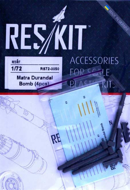 ResKit RS72-0050 Matra Durandal Bomb (4 pcs.) 1/72