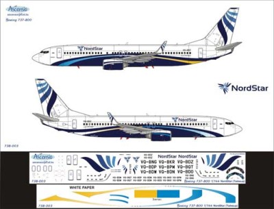 Ascensio 738-003 Boeing 737-800 (norstar (тамыр)) 1/144