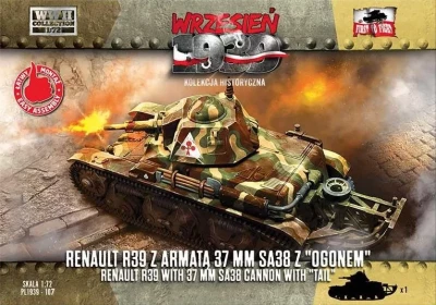 First To Fight FTF-72107 Renault R39 with SA38 cannon with 'tail' 1/72