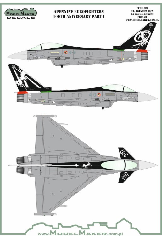 Model Maker Decals D72141 Apennine Eurofighters Part I 1/72