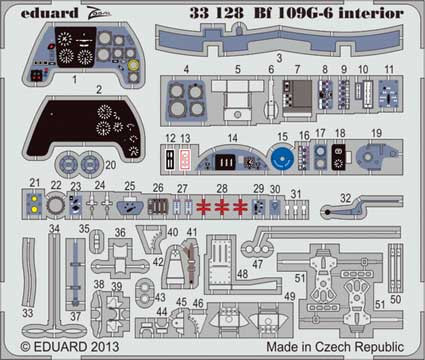 Eduard 33128 Bf 109G-6 interior S.A. 1/32