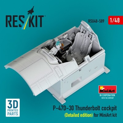Reskit U48589 P-47D-30 Thunderbolt cockpit Detailed (MINA) 1/48