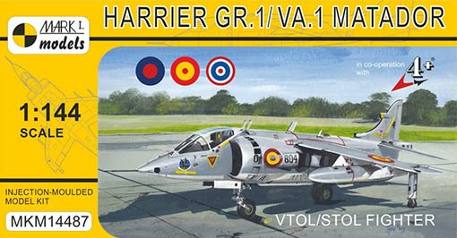 Mark 1 Models MKM-14487 Harrier GR.1/VA.1 Matador (4x camo) 1/144