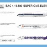 Mark 1 Models MKM144112 BAC 1-11-500 Super One-Eleven (3x camo) 1/144