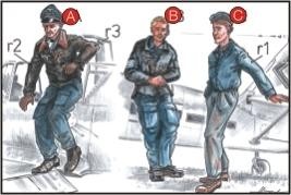 CMK F72037 German Pilots (2 fig. ) And Mechanic WW II 1/72