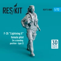 Reskit F72005 F-35A Lightning II female pilot standing 2 1/72