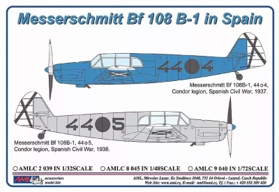 AML AMLC48045 Decals Messerschmitt Bf 108 in Spain 1/48