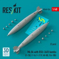 Reskit 48524 Mk.84 with BSU-36/B bombs (2 pcs.) 1/48