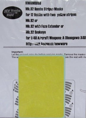 New Ware NWA-M0009 1/48 Mask Mk.82 Bombs Stripes 'two yellow stripes'
