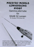 Maestro Models MMCK-4869 1/48 Gamma pitot tube for SAAB 32 Lansen
