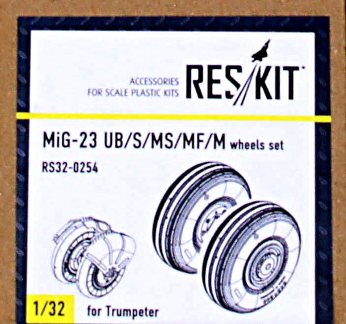 Reskit RS32-0254 MiG-23 (UB/S/MS/MF/M) Колеса (TRUMP) 1/32