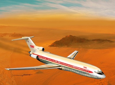 Mach 2 GP111TWA Boeing 727-200 TWA 1/72