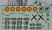 LF Model C72138 Decals F-5B Freedom Fighter Spain (ITAL) Pt.2 1/72