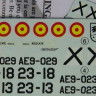 LF Model C72138 Decals F-5B Freedom Fighter Spain (ITAL) Pt.2 1/72