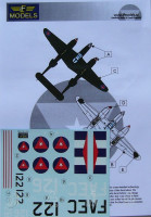 LF Model C7222 Decals for P-38L Lightning FAEC 1/72